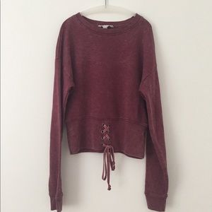 Long Sleeve Top with Laced Bottom